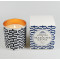Blue Decal Birch Tree Candle